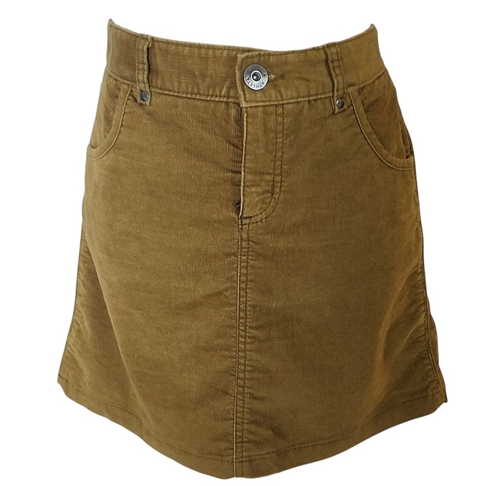 Athleta Skirt Mini Corduroy Mustard Brown Casual Outdoor 10